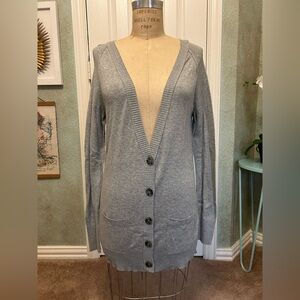 Mossimo Supply Co. Grey Boyfriend Cardigan, Size L